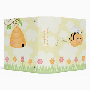 Abeille de bande dessinée et classeur mignons