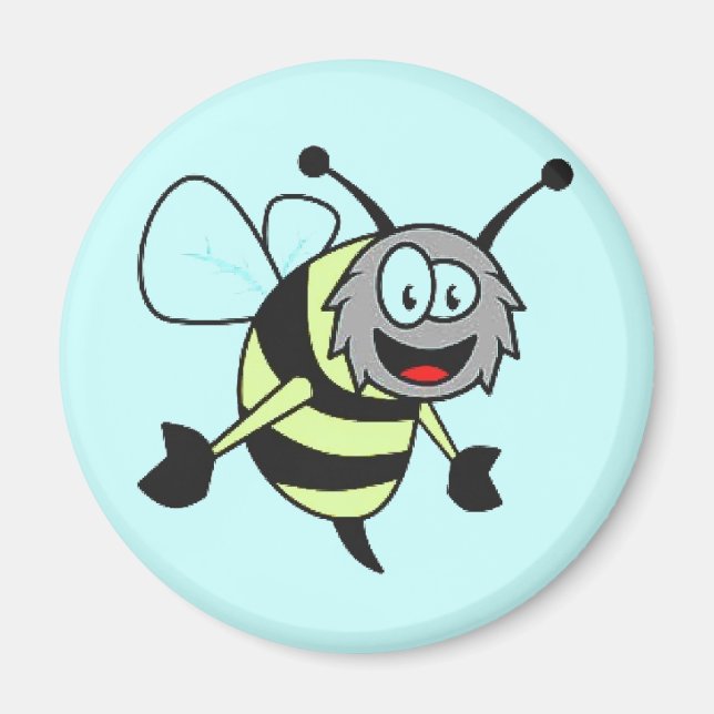 Abeille de miel, aimant frigo (Devant)