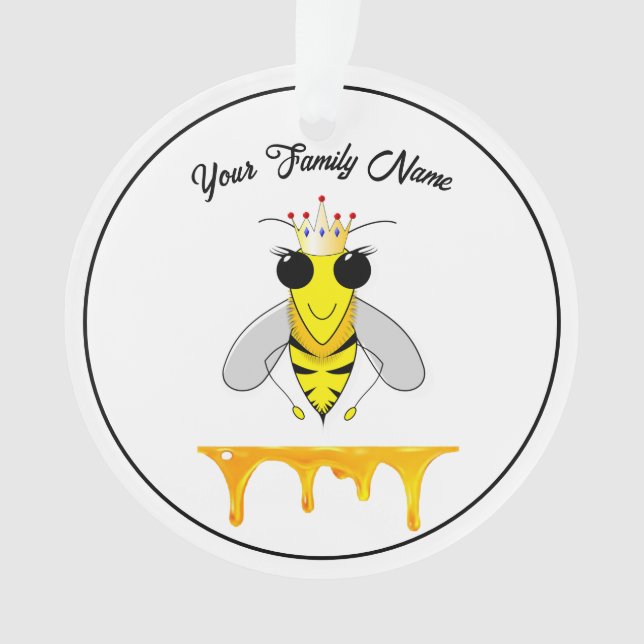 Abeille de miel avec le miel à la goutte (devant)