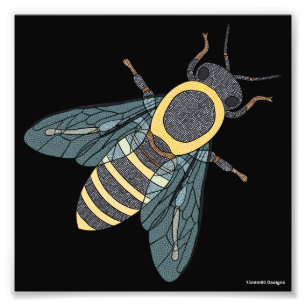 Abeille domestique (noire) - Impression photo