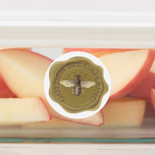 Abeille d'or Personnalisé Faux Étiquettes de sceau (Apposé)
