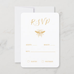 Abeille et Motif d'aile dorée RSVP 2