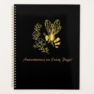 Abeille et planificateur de fleurs