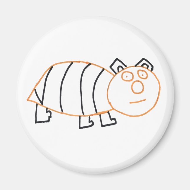 Abeille Magnet rond (Devant)