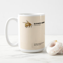 Abeille moderne et peigne de miel Antique Mug café