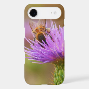 Abeille Occupée Dans Un Chardon Pourpre Photograph