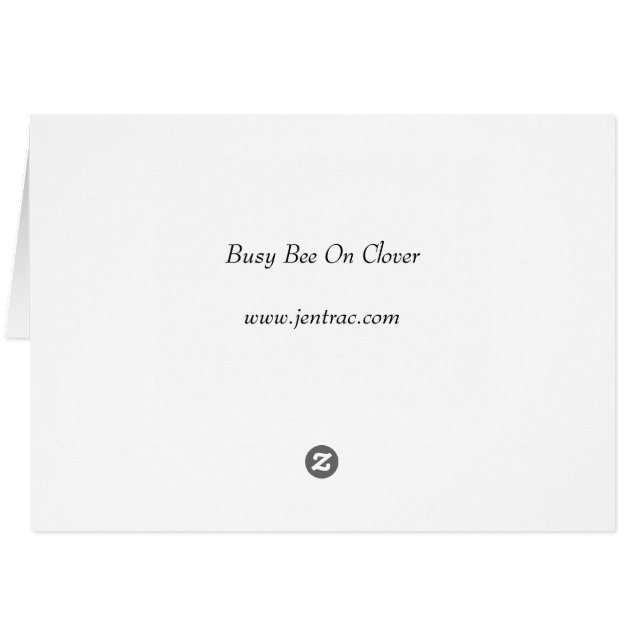 Abeille occupée sur le trèfle (Dos Horizontal)