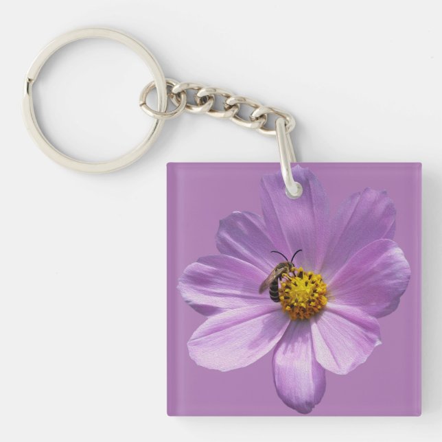 Abeille sur fleur violette (Devant)