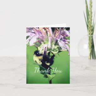 Abeille Sur La Carte de remerciements Fleur De Bau