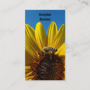 Abeille sur le carte de visite de photo de