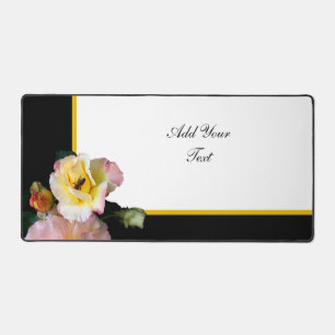 Abeille sur roses rose jaune Fleurs