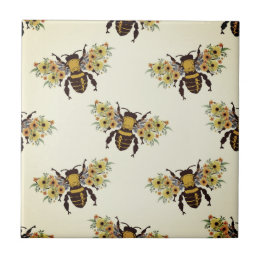 Abeilles de miel Brown Beige Or | Carreaux en céra