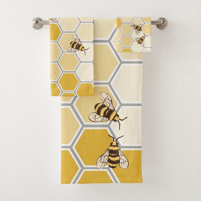 Abeilles de miel et peigne de miel (En situation)