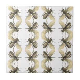 Abeilles en Brown or   Carreaux en céramique