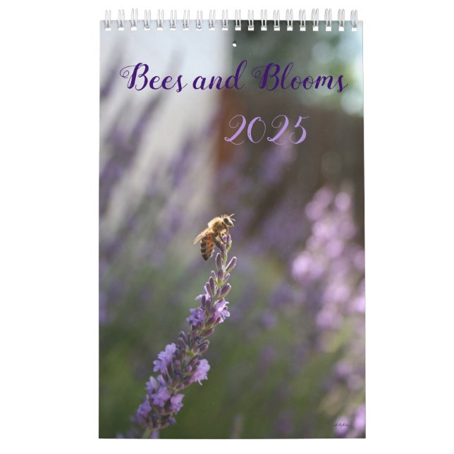 Abeilles et fleurs, beau calendrier des fleurs (Protection)