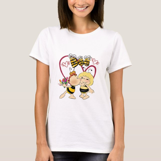 Abeja Expresando amor  T-Shirt (Front)