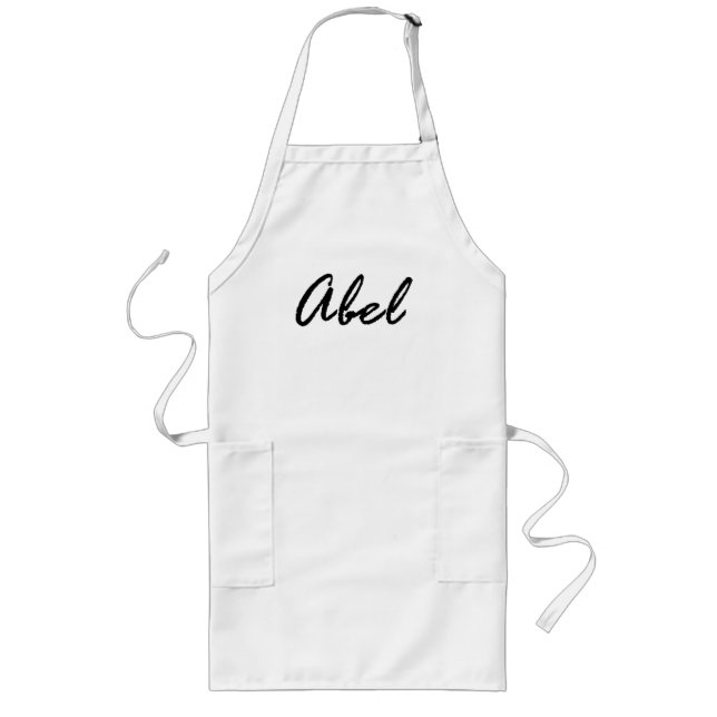 Abel name long apron (Front)
