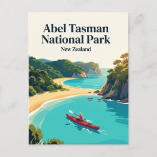Abel Tasman National Park, New Zealand, kayaker Postcard
