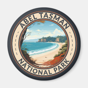 Abel Tasman National Park New Zealand Travel Retro Magnet