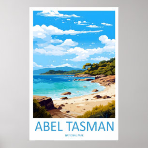 Abel Tasman Travel Vintage Poster National Ski