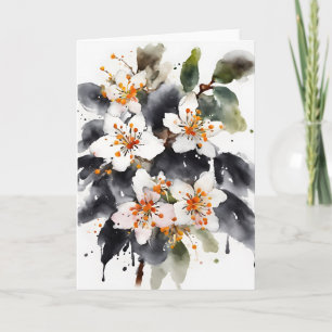 Abelia - Watercolor flowers Card