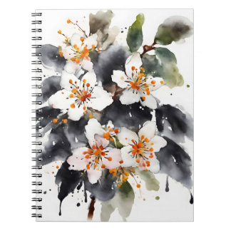 Abelia - Watercolor flowers Notebook
