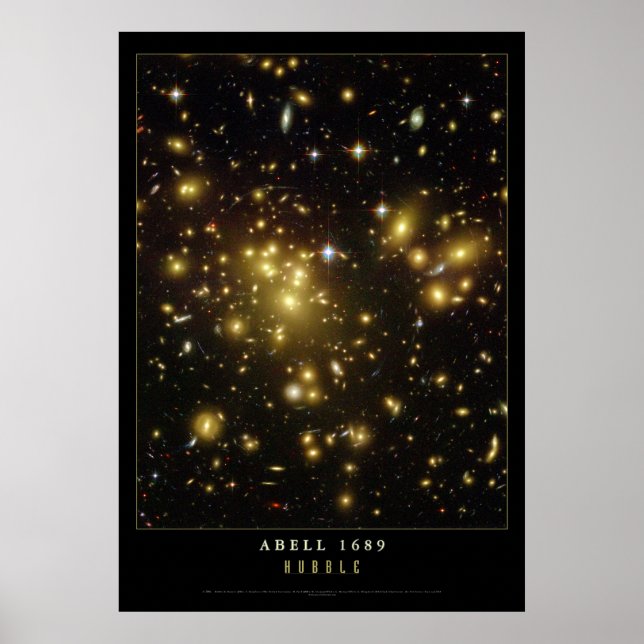 Abell 1689 Galaxies Astronomy Poster (Front)