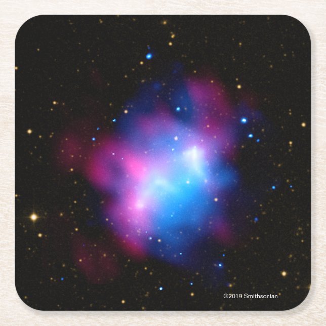 Abell 1758 square paper coaster (Front)