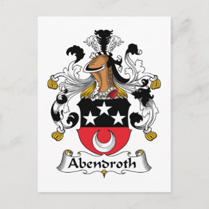 Abendroth Family Crest Postcard