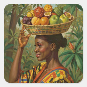 “Abeni”, Her Own Fruit – Black History Celebration Square Sticker