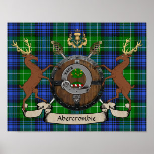 Abercrombie Badge & Scottish Targe Personalized Poster