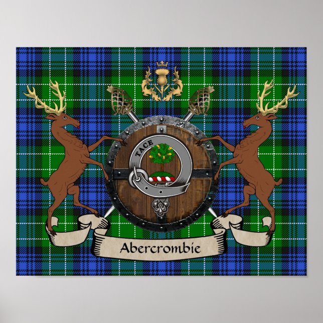 Abercrombie Badge & Scottish Targe Personalized Poster (Front)