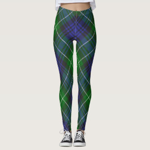 Abercrombie Blue Green Tartan Plaid Scottish Leggings