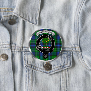 Abercrombie Clan Badge & Tartan Button