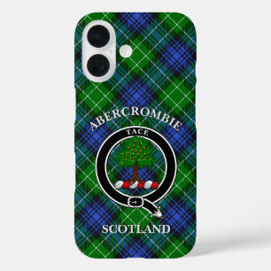 Abercrombie Clan Badge & Tartan Personalized iPhone 16 Case