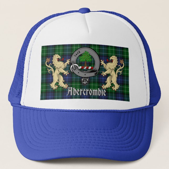 Abercrombie Clan Badge & Tartan Trucker Hat (Front)