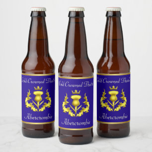 Abercrombie Gold Crowned Thistle Beer Bottle Label