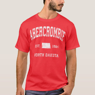 Abercrombie North Dakota Nd Vintage Athletic Sport T-Shirt