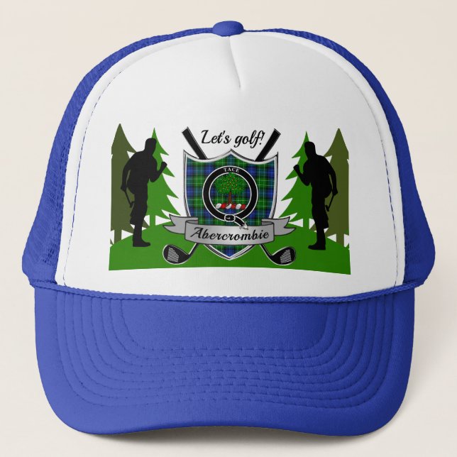 Abercrombie Personalized Clan Badge Golf Trucker Hat (Front)