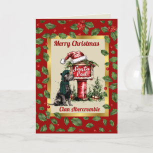 Abercrombie Scottie Dog & Crest Personalized Xmas Card