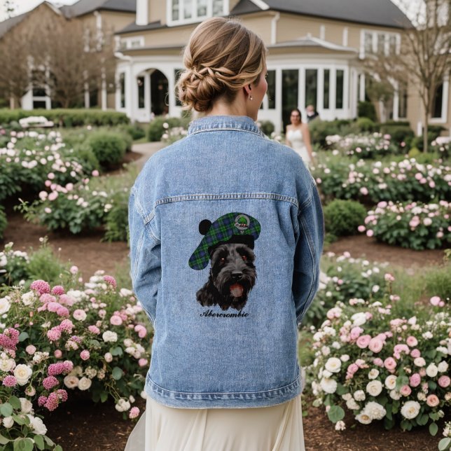 Abercrombie Scottie Dog Personalized Denim Jacket (Wedding Back)