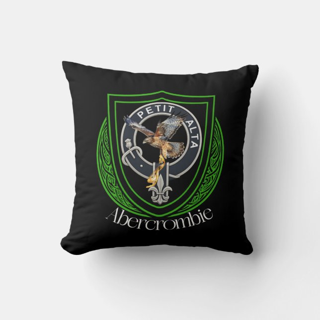 Abercrombie Scottish Clan Crest Throw Pillow (Front)