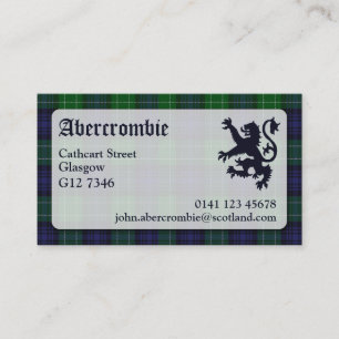 Abercrombie Tartan Carte de visite