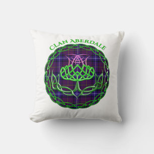 Aberdale Scottish Tartan Celtic Thistle Throw Pillow