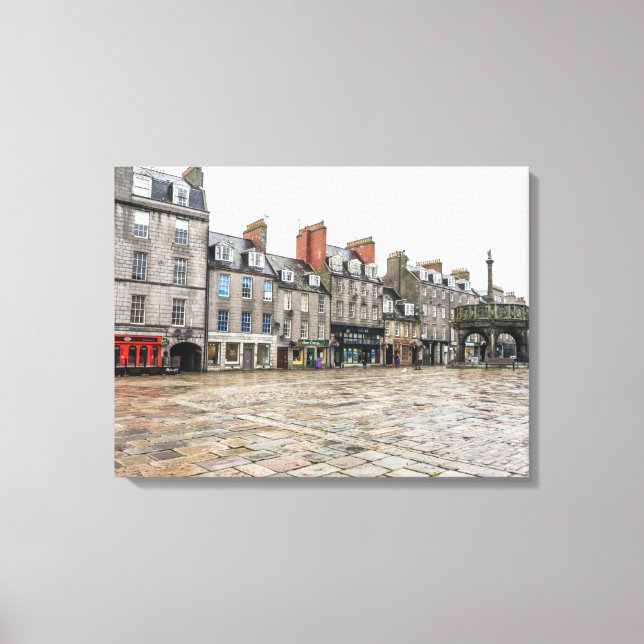 Aberdeen Castlegate vue impression de toile (Recto)
