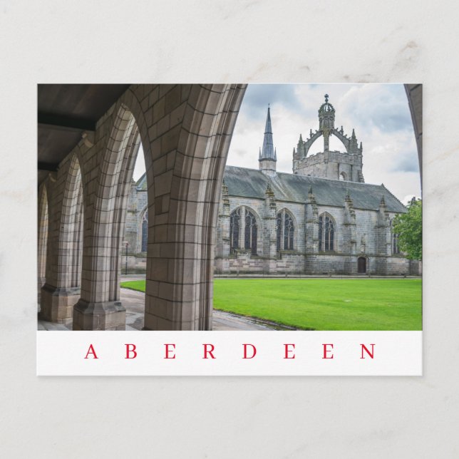 Aberdeen King's College view postcard (Front)