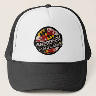Aberdeen Maryland flag grunge trucker hat