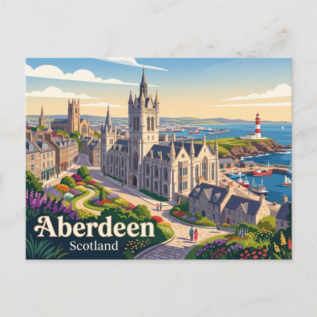 Aberdeen Scotland Postcard (Front)