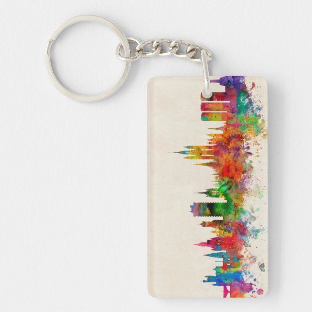 Aberdeen Scotland Skyline Keychain (Front)