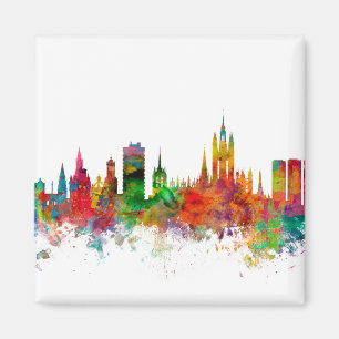 Aberdeen Scotland Skyline Magnet